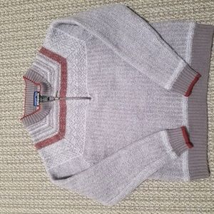Womens Patagoni Quarter Zip Wool Sweater